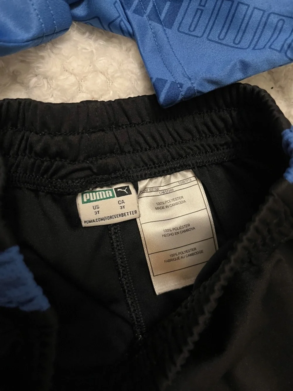 Toddler Boys Puma Outfit SZ 3T black, blue, white - Picture 4 of 7